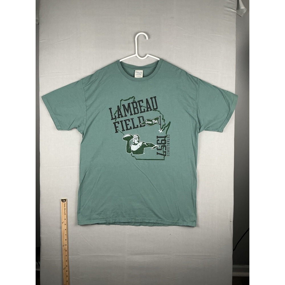 Lambeau Field Green Bay Packers‎ 1957 T Shirt Mens XL Comfort Wash Green
